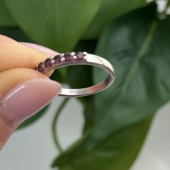 925 Sterling Silver Spinel Ring Size 8
