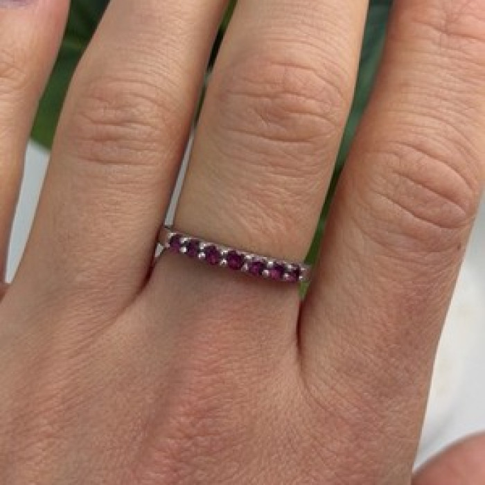 925 Sterling Silver Spinel Ring Size 8