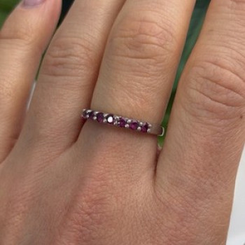 925 Sterling Silver Spinel Ring Size 8