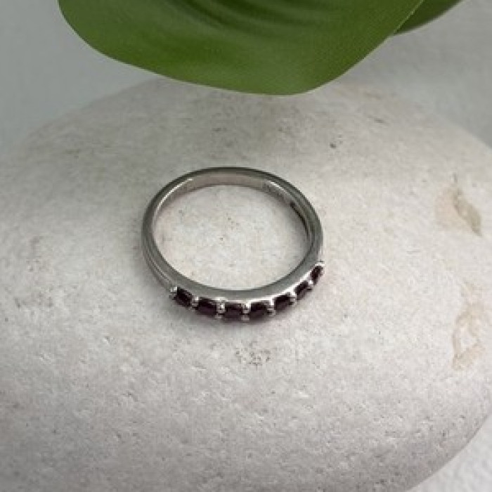 925 Sterling Silver Spinel Ring Size 8
