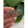 925 Sterling Silver Dragonfly Brooch Marcasite