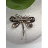 925 Sterling Silver Dragonfly Brooch Marcasite