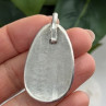925 Sterling Silver Turquoise Pendant Length 1.8 in