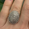 Beautiful Vintage 925 Sterling Silver Marcasite Ring Size 6