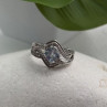 JWBR 925 Sterling Silver Topaz & Beryl Ring Size 7