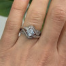 JWBR 925 Sterling Silver Topaz & Beryl Ring Size 7