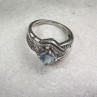 JWBR 925 Sterling Silver Topaz & Beryl Ring Size 7