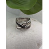 925 Sterling Silver Black & White Spinel Ring Size 6