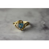 10K YELLOW GOLD TOPAZ & DIAMONDS RING SIZE 6.75