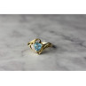 10K YELLOW GOLD TOPAZ & DIAMONDS RING SIZE 6.75