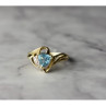 10K Yellow Gold Topaz & Diamonds Ring Size 6.75