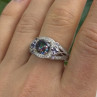 925 Sterling Silver Mystic Topaz & Amethyst & Beryl Ring Size 8