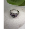 925 Sterling Silver Mystic Topaz & Amethyst & Beryl Ring Size 8