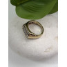 Men's 925 Sterling Silver Gold Plated White Sapphire Ring Size 10