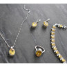 925 Sterling Silver Yellow CZ 