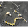 925 Sterling Silver Yellow CZ 