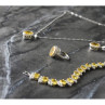 925 Sterling Silver Yellow CZ 