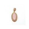 925 Sterling Silver Gold Plated Pink Alpanite & CZ Set
