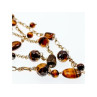 925 Sterling Silver Gold Plated Tiger's eye Necklace