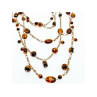 925 Sterling Silver Gold Plated Tiger's eye Necklace