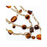 925 Sterling Silver Gold Plated Tiger's eye Necklace