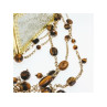 925 Sterling Silver Gold Plated Tiger's eye Necklace
