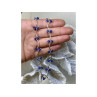 925 Sterling Silver Blue Jewelry glass in Italian style Necklace