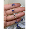 925 Sterling Silver Blue Jewelry glass in Italian style Necklace