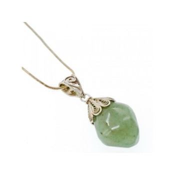 Vintage 925 Sterling Silver Green Jade 