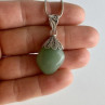 Vintage 925 Sterling Silver Green Jade 