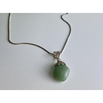 Vintage 925 Sterling Silver Green Jade 