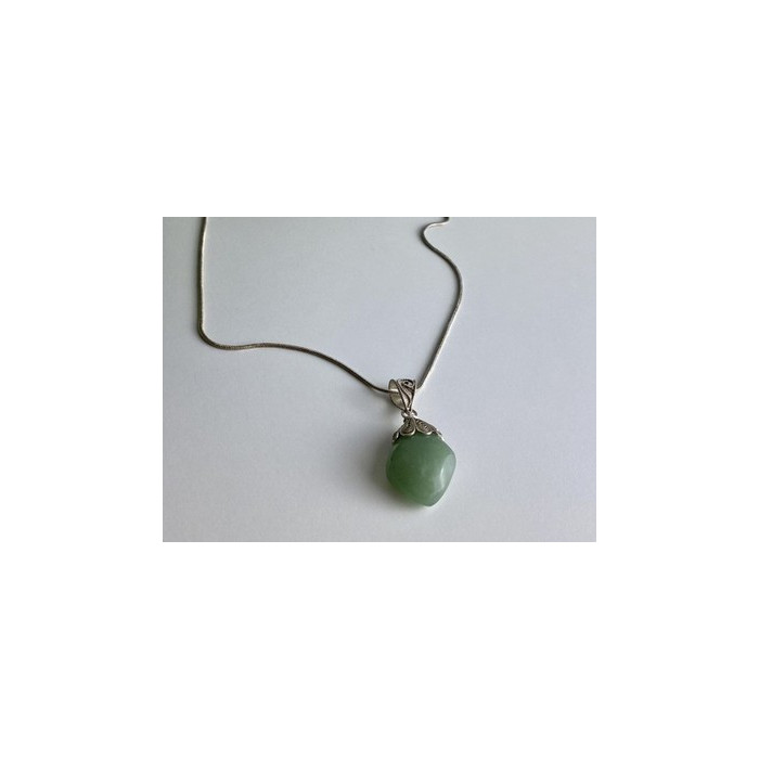 Vintage 925 Sterling Silver Green Jade 