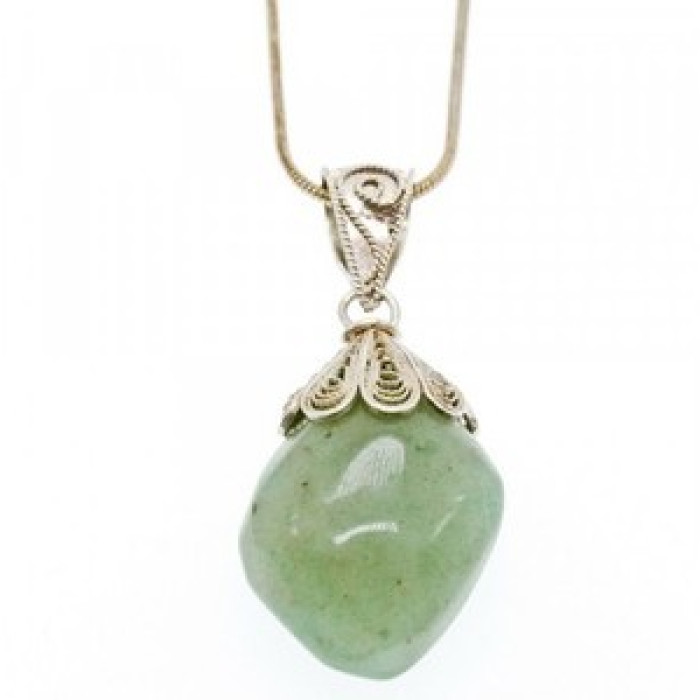 Vintage 925 Sterling Silver Green Jade 