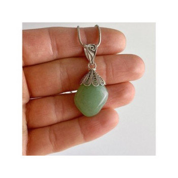 Vintage 925 Sterling Silver Green Jade 