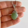 Vintage 925 Sterling Silver Green Jade 