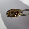 925 Sterling Silver Gold Plated Citrine & CZ Ring Size 6.5