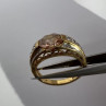 925 Sterling Silver Gold Plated Citrine & CZ Ring Size 6.5