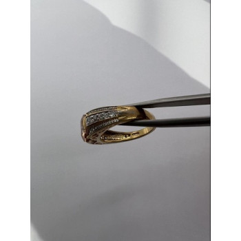 925 Sterling Silver Citrine CZ Ring Size 6.5