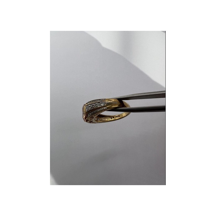 925 Sterling Silver Citrine CZ Ring Size 6.5