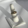 925 Sterling Silver Gold Plated Citrine & CZ Ring Size 6.5