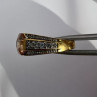 925 Sterling Silver Gold Plated Citrine & CZ Ring Size 6.5