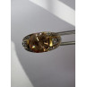 925 Sterling Silver Citrine CZ Ring Size 6.5