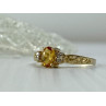 14K YELLOW GOLD CITRINE & DIAMONDS RING SIZE 8