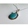 925 Sterling Silver Turquoise, Rose Quartz and Baroque Pearl Chain with Pendant