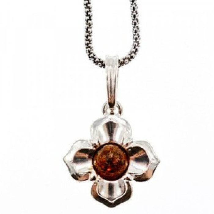 925 Sterling Silver Amber 
