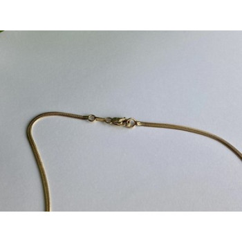 925 Sterling Silver Gold Plated White Spinel Necklace 17.7 in