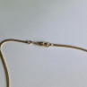 925 Sterling Silver Gold Plated White Spinel Necklace 17.7 in