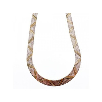 925 Sterling Silver with Gilding Necklace Italy Milor