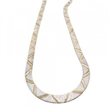 925 Sterling Silver with Gilding Necklace Italy Milor