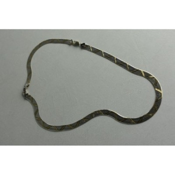 925 Sterling Silver with Gilding Necklace Italy Milor